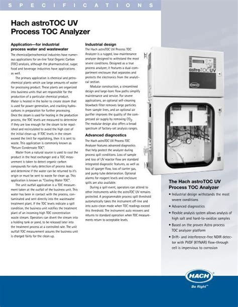 hach astro toc uv analyzer|AstroTOC Analyzer .